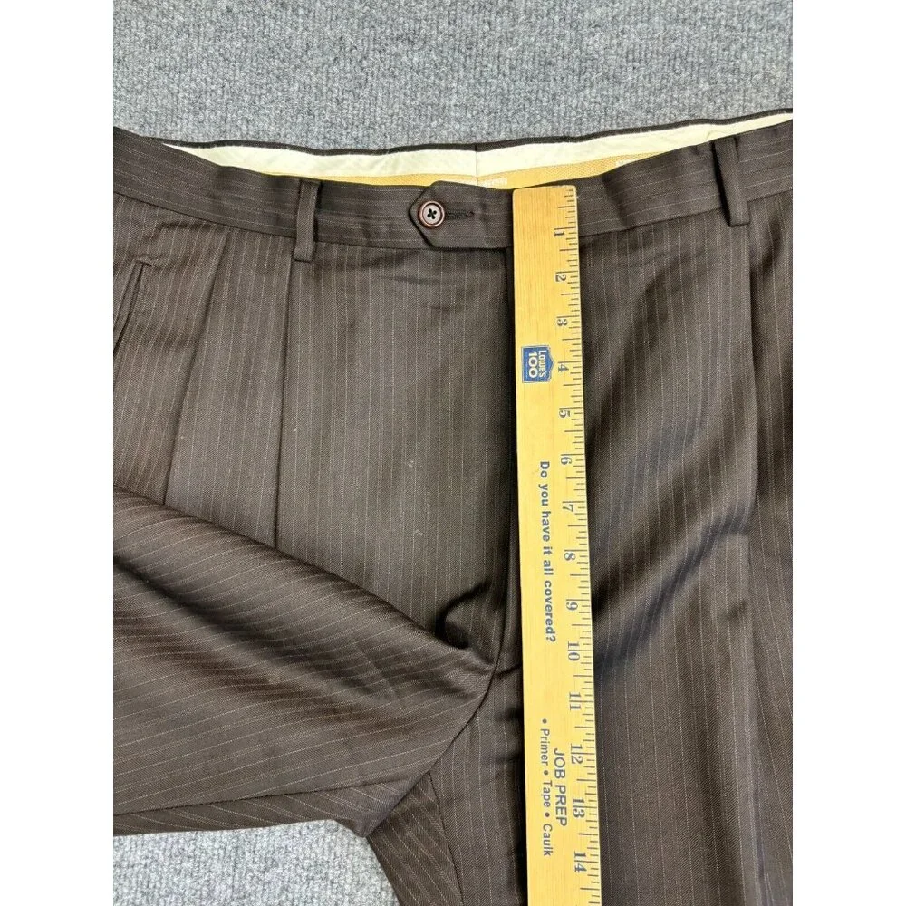 Zanieri 2 Piece Suit Men's 52 Jacket W38 x L31 Pants Brown‎ 100% Wool Italy Made
